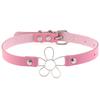 Simple Floral Choker, Fresh Flower Faux Leather Neck Collar Clavicle Necklace