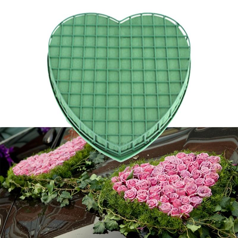 1PCS 30*32cm Heart Shape Flower Bridal Modelling DIY Wedding Party Car Table Display for Wedding Car