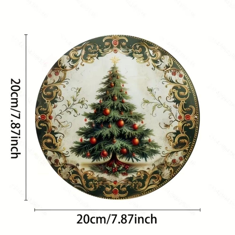 Tin Art Painting Metal Wall Decor 20x20cm Handmade Craft Home Decorative Plate