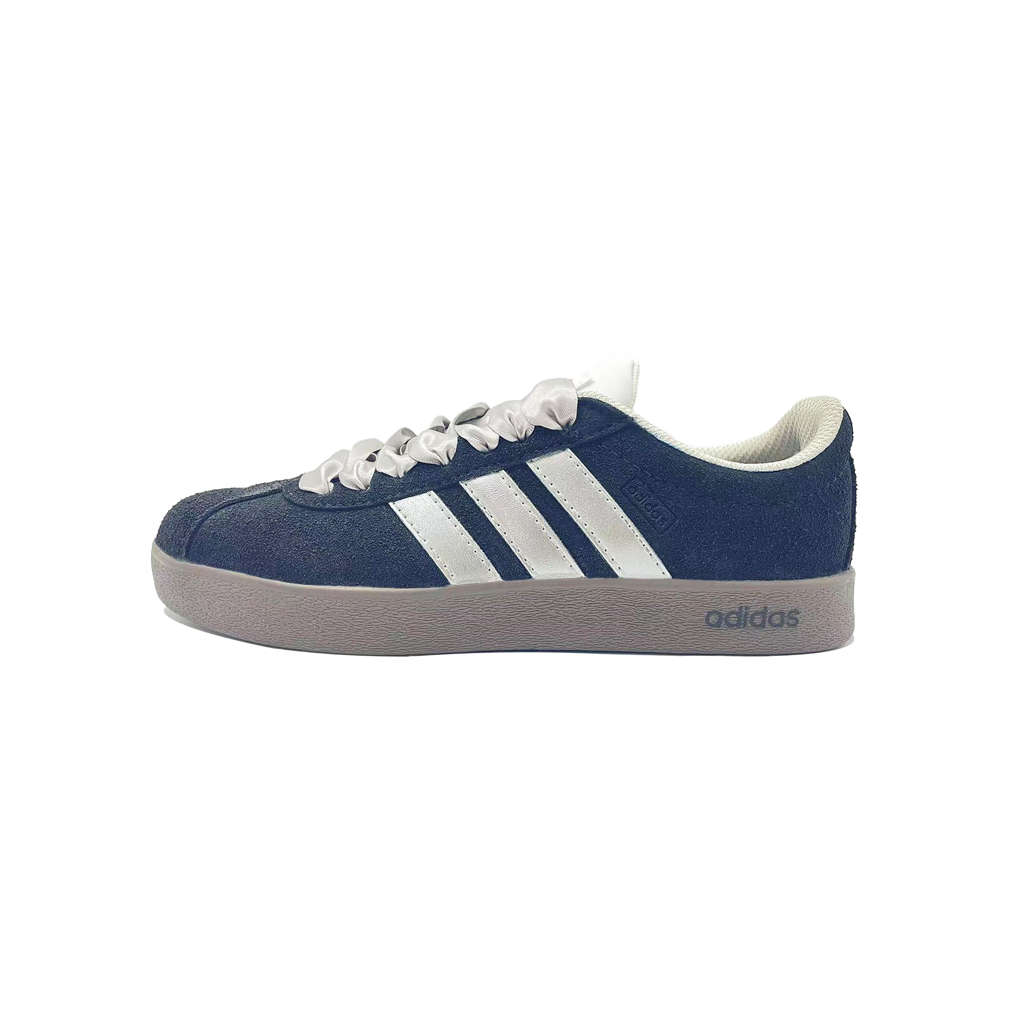 

Adidas Neo VL Court Lifestyle Satin Shadow Lightweight Low top Skateboard Shoes Unisex Black Silver HQ1802(Team1230-) 39⅓