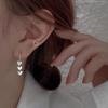 Heart-Shaped S925 Silver Needle Earrings for Women - Simple, Luxurious, Light, Temperament Stud and Dangle Ear Accessories.