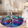 Tree Life Round Floor Mat Suitable for Dormitory Hallway Balcony Dining Room Antislip Round Carpet Office home decor Best for Christmas