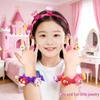 Children's DIY Bracelet & Ring Set: Silicone Wristbands with Cartoon Beads for Girls Aged 3+