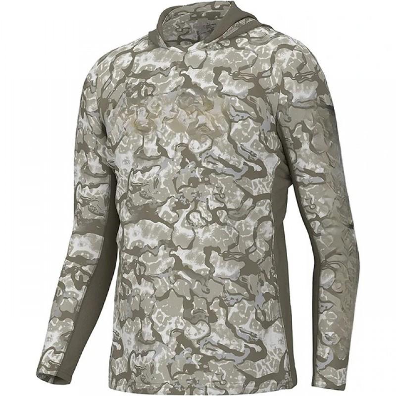UPF50 + Outdoor Sunscreen Fishing Clothes Ice Silk Light Breathable Cool Quick-drying T-shirt Hooded