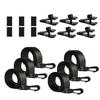 6 Pieces Pool Solar Cover Reel Attachment Kit Accessories Inground Swimming Pool Solar Cover Straps Clips With 6 Straps Hooks