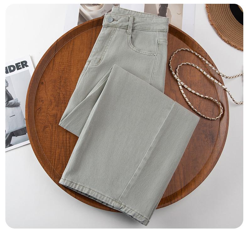 Frühling 2026 Damen High-Waist Weitbeinige Tencel Denim Hose - Trendig, Locker und Stilvoll