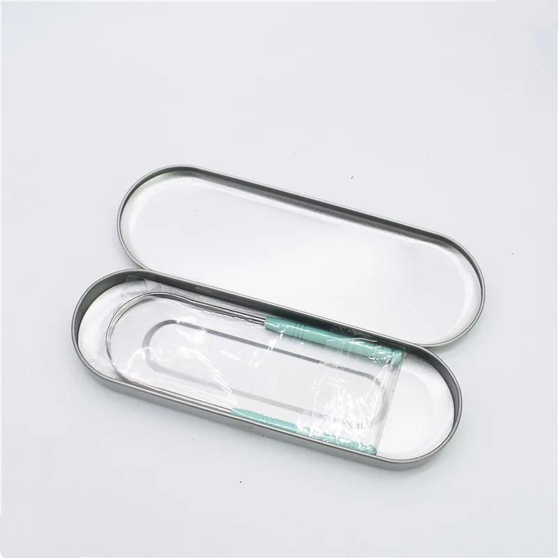 U-Shaped Tongue Scraper Stainless Steel Two-Color Tongue Cleaner for Fresh Breath Oral Hygiene Dental Care Tool