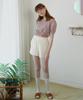 DEAR,PEER Net Frill Banding Shorts Cream