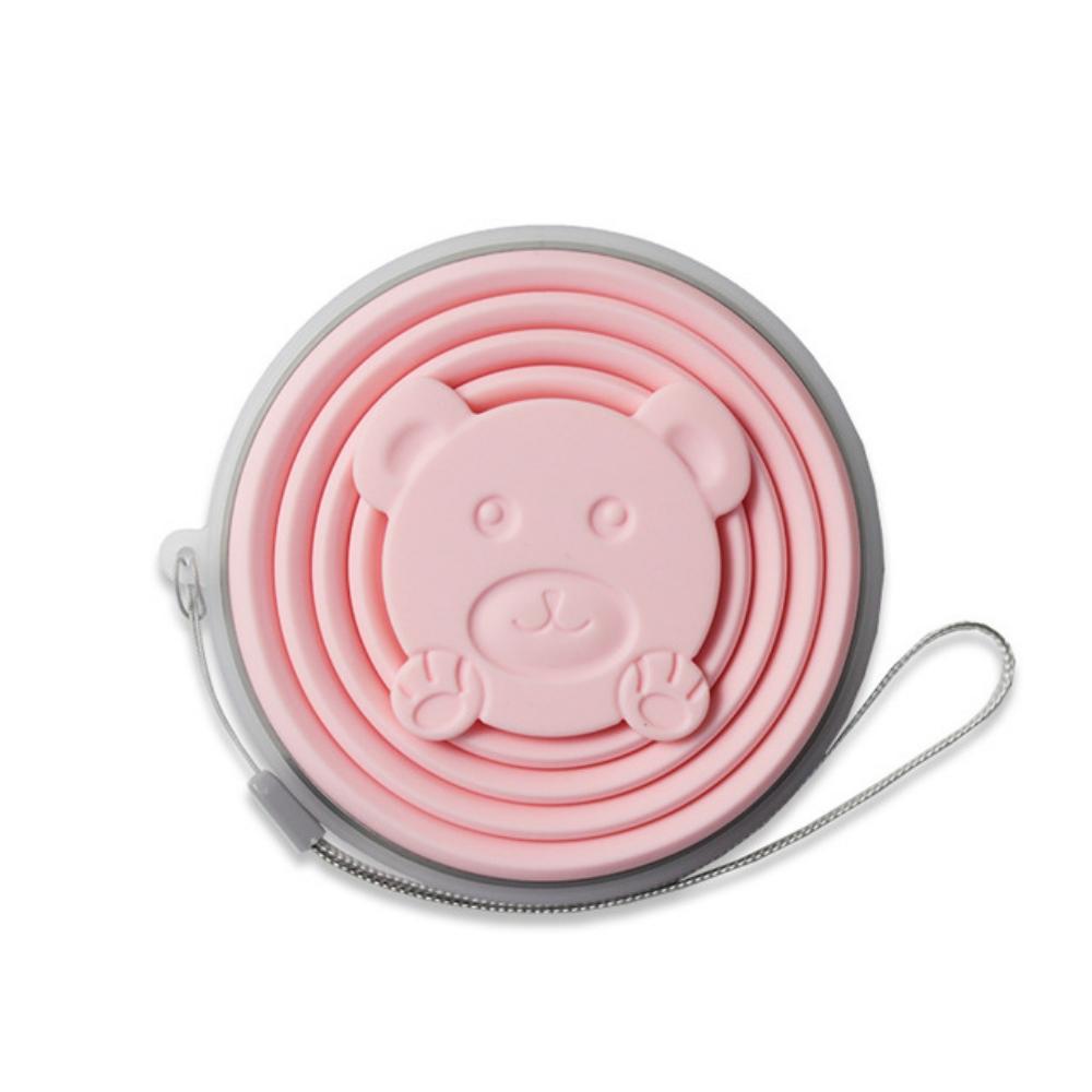 

Folding Cup Cartoon Cup Camping Cup with Lids Food Grade Silicone Water Cup Travel-Friendly Retractable Environmental Frien Practical Use