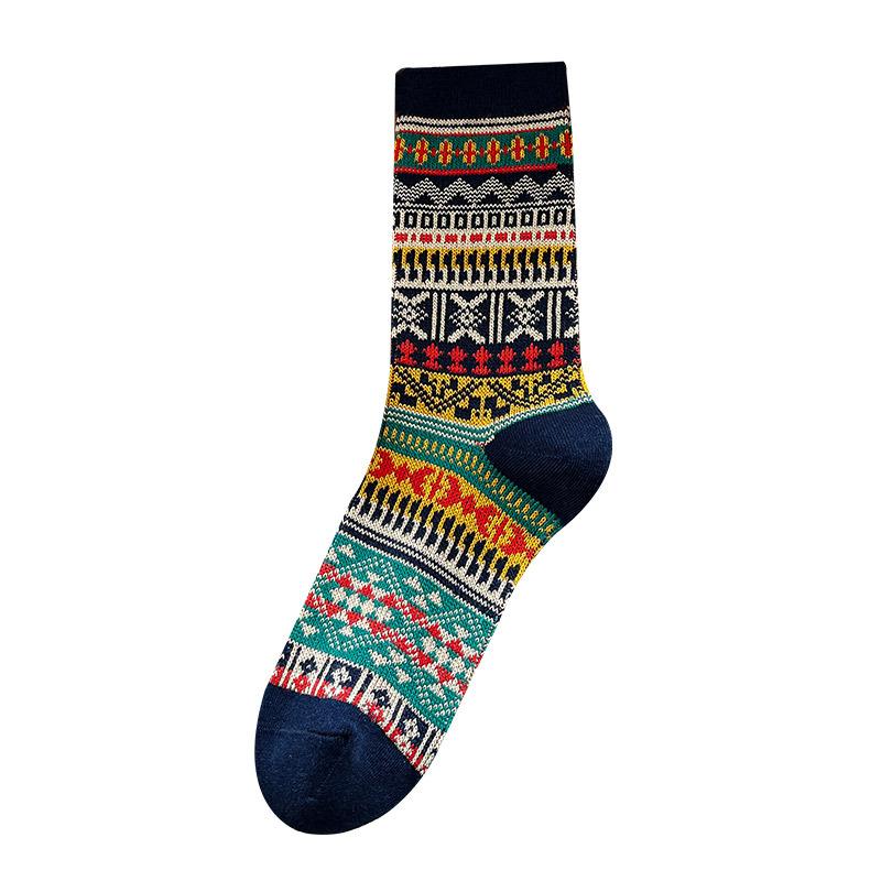 Dame Høst- og Vintermote Nasjonal Stil Retro Casual Tube Bomullssokker