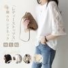 Short Round Attractive Openwork Gentle on the [R6seven] Women's Tops, Shirts, Sleeves, Neck, Decoration, Lightweight, Stretchy, Breathable, Skin,