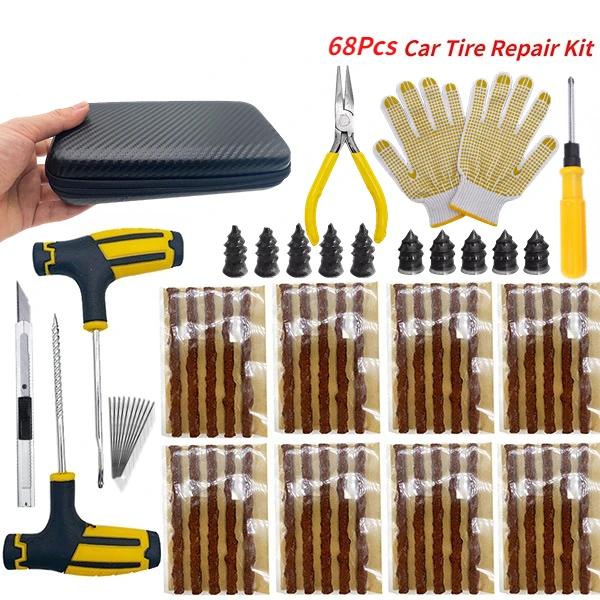Auto Tire Repair Kit Puncture Plug Tools Tyre Puncture Emergency for Universal Tire Strips Stiring Glue Repair Tool
