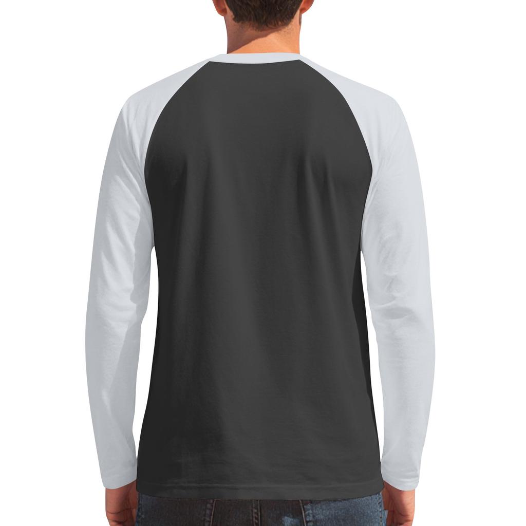 Men's Round Neck Plunger Long Sleeve T-Shirt Top