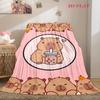 Whimsical Capybara Snacks Blanket Sofa Blanket Blanket Air Conditioning Blanket Bedroom Digital Printing