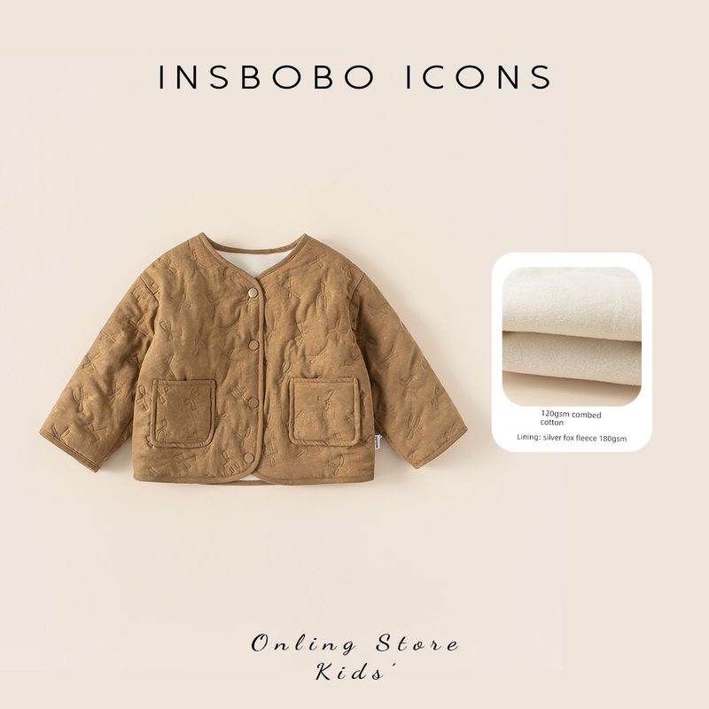 Baby Cotton Jacket Winter Wear 2026 New Style Girls  Cotton Jacket Children s Thick Cotton Coat Autumn and Winter Cotton Clothing Children s Clothing Curry color 100