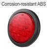 2/4pcs 4 Inch 12 LED Stop Turn Tail Brake Light Round Waterproof Tail Light for Trailer Truck