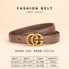 Womens Genuine Leather Belt With Alloy Buckle Slim 2.4cm Width Classic Black Brown Beige Office Casual Chic Style