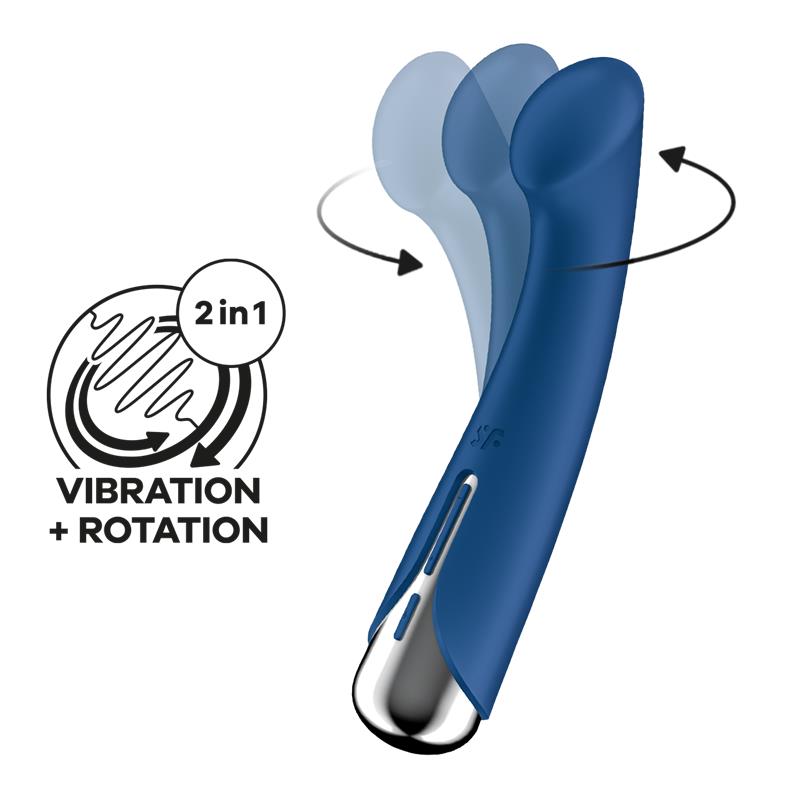 Spinning G-Spot 1 Vibrator and Rotator Blue
