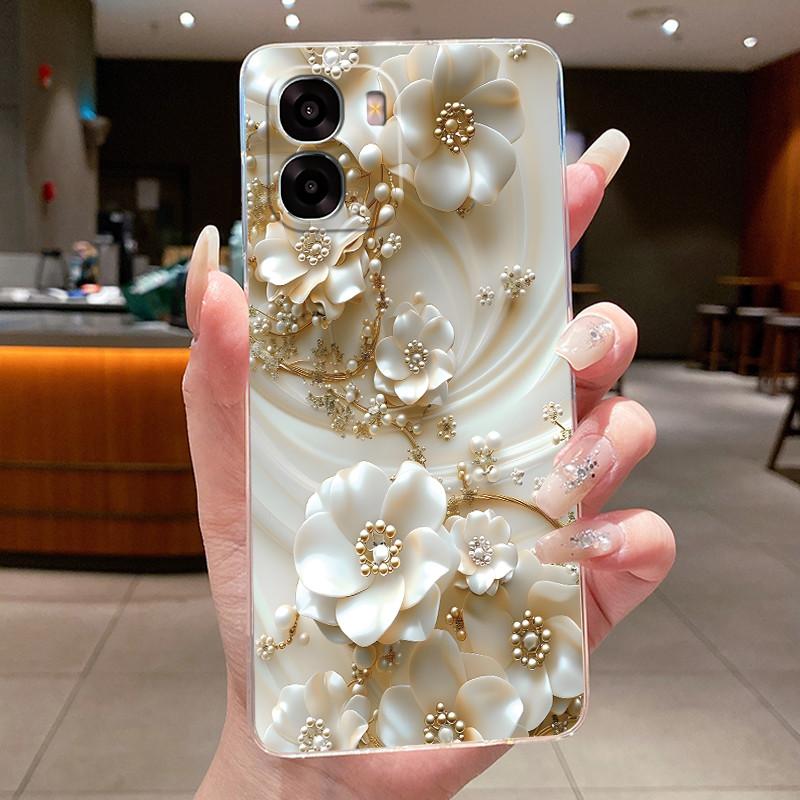 Custodia Per OPPO A6X 4G A6 Fiore Farfalla Cover Protettiva OPPOA6X 5G CPH2823 CPH2819 Trasparente Morbido Silicone TPU Copri Telefono