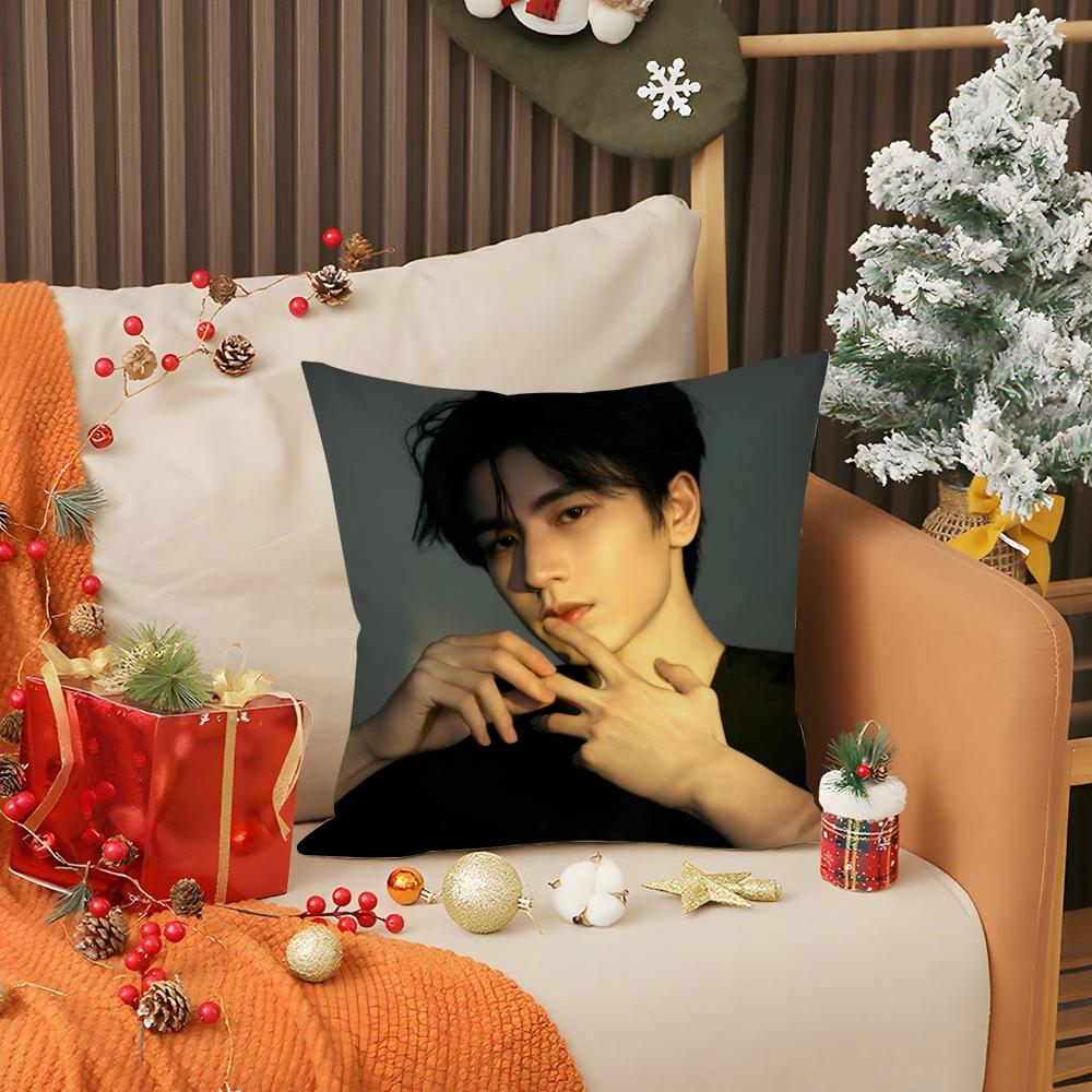 

Крутой актер Чжан Линхэ Наволочка Защита от пылевых клещей Подушка Невидимая молния Шелковистый короткий плюш Чехол на подушку для дивана 30cmx30cm
