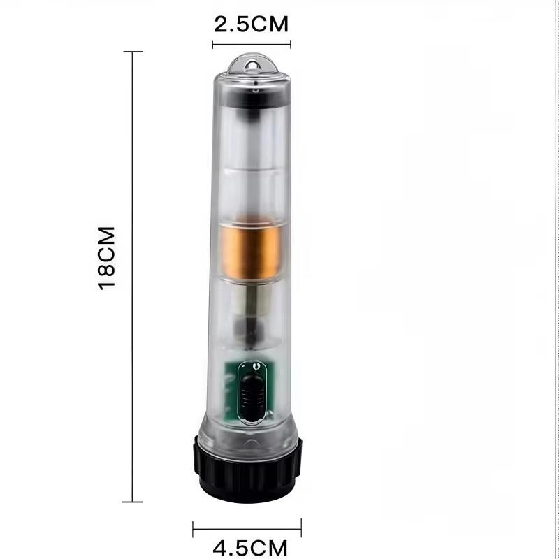 Shake-Powered Faraday Electromagnetic Physics Teaching Aid Transparent Self-Powered Kids Stem Emergency Educational Flashlight