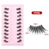 New Middle East cross-border cat eye false eyelashes, eye tail elongated transparent stem eyelashes 10 pairs flat factory