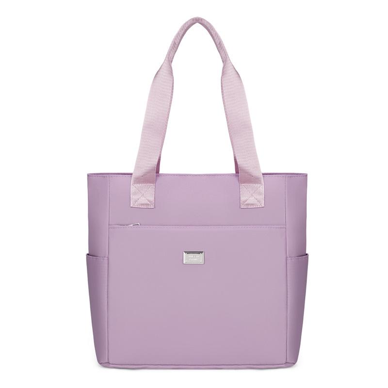 

Solid color simple casual shoulder armpit bag versatile daily commuting practical hand carry tote bag фиолетовый