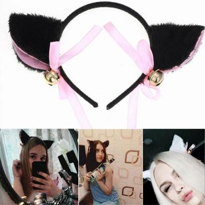 Anime Cosplay Night Party Club Bar Cat Ear Head Band Hair Accessories Cartoon Hair Band Small Bell