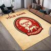 Custom Name,Bayer 04 Home Sofa Decoration for Living Room & Bedroom, Non‑Slip Play Flannel Floor Mat for Game Room