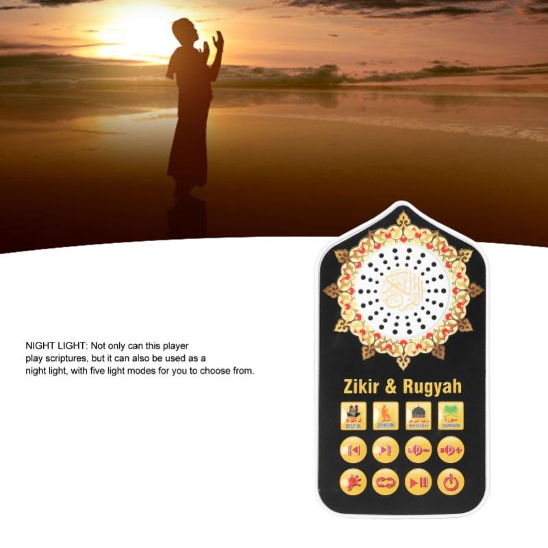 Islamic Hymn Audio Speaker Night Light Arabic Quran Audio Player With 140 Scriptures