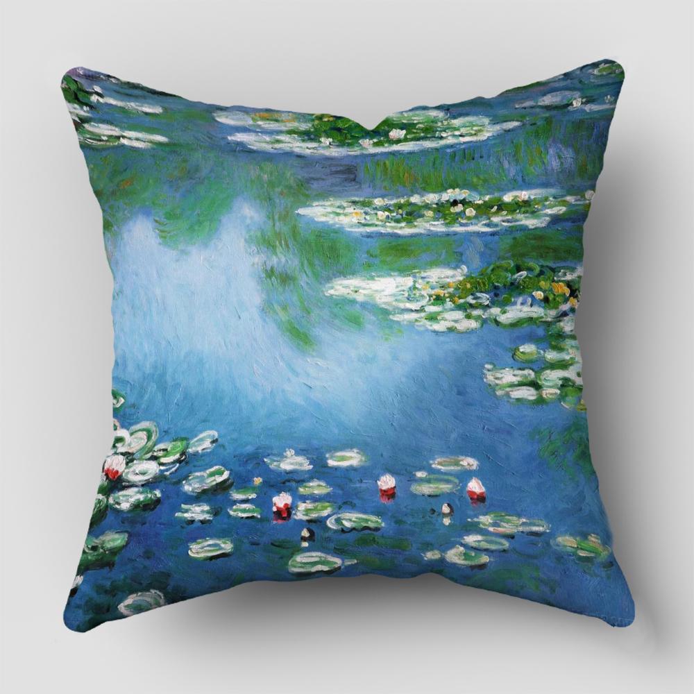 Van Gogh Oil Painting Print Collection Decorative Pattern Home Pillowcase Square Office Decor Cushion Cover pillow cases