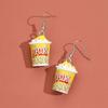 Simulation Popcorn Earrings Funny Three-dimensional Earrings for Birthday Gift