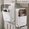 No Punching Wall Mounted Cutlery Organizer Kitchen Wall Mounted Storage Box  Cutlery Management
