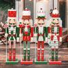 Nutcrackers Display with Ribbon Scepter Home Decoration 50CM Tall Nutcrackers Figure Candy Series for Christmas Display
