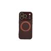 Applicable to iPhone17PROMAX silicone rotating magnetic bracket mobile phone case Apple 16 corrugated stripe large window