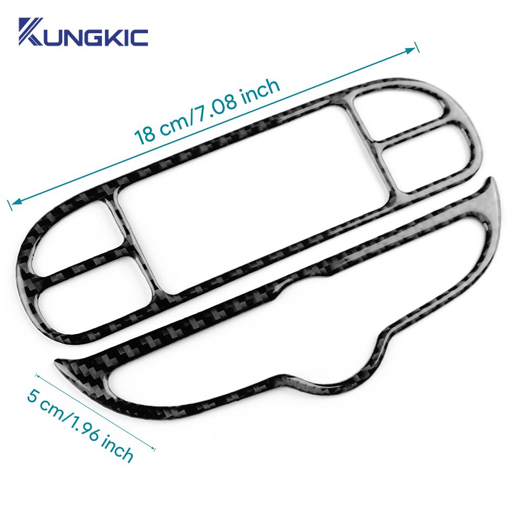 For Peugeot 206 1998-2008 2009 2010 2011 2012 2013 2014 Real Soft Carbon Fiber Sticker LHD RHD Car Central Control Button Trim