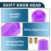 TUCKBOLD Car Gear Shift Front Shift Lever 1 with 2 Adapters Knob, Knob, 10cm, Purple, Set, Acrylic,