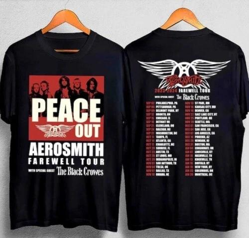Aerosmith 2023-2024 Peace Out Farewell Tour T-Shirt Music Shirt Gift Fans S-3XL 4XL