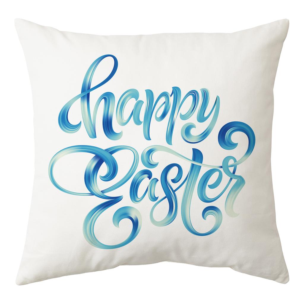 New Easter Pillowcase Square Peach Skin Printed Pillowcase Homewares