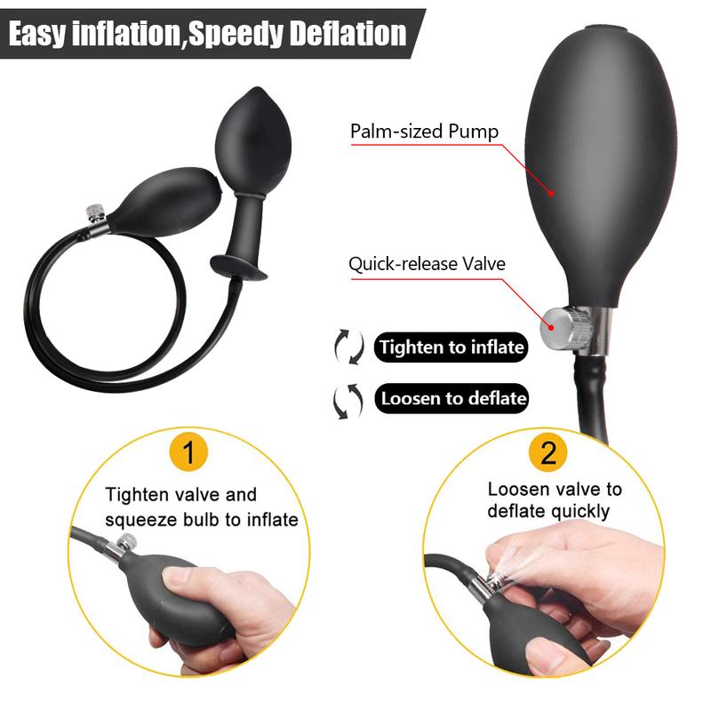Inflatable Anal Plug 15cm Ball Butt Dilator for Women Vaginal Expander Men Prostate Massager Sex Toys Adult Game Erotic Products