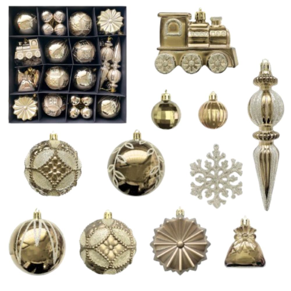 60pcs Reusable Glitter Christmas Balls Pendant Shatterproof Xmas Tree Ornaments  Holiday Festive