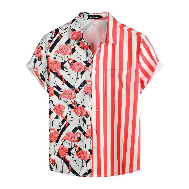 Summer Men's Vocation Lapel Camisa 3d Printed Casual Breathable Hawaiian Shirts Fashion Men Women Tops Beach Short Sleeve Blouse