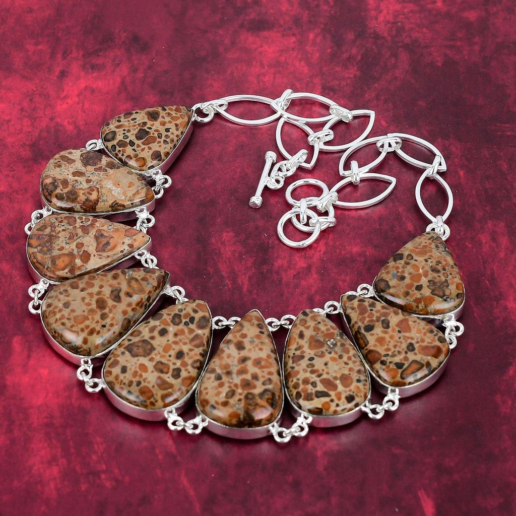 Asteroid Jaspis Handgefertigt Neuestes Design Schmuck Halskette, 925 Massiv Sterlingsilber Edelstein Halskette, Geschenk für Mutter