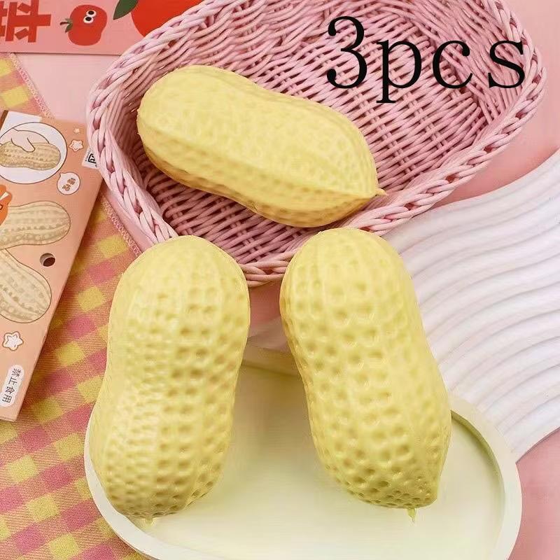 Erdnuss Stressball Knusprig Kneten Bal Quetschspielzeug Simulierte Erdnuss Kneten Stressabbau Butterweiches Gefühl Asmr Sensorisch Erwachsene*