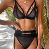 2021 Trendiges Mesh Durchsichtiges Sexy Dessous 5-teiliges Set für Damen