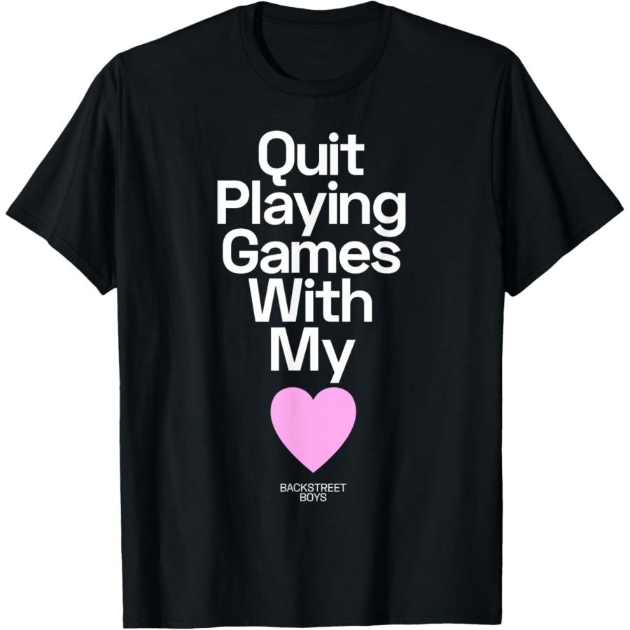 – Quit Playing Games Heart T-Shirt S