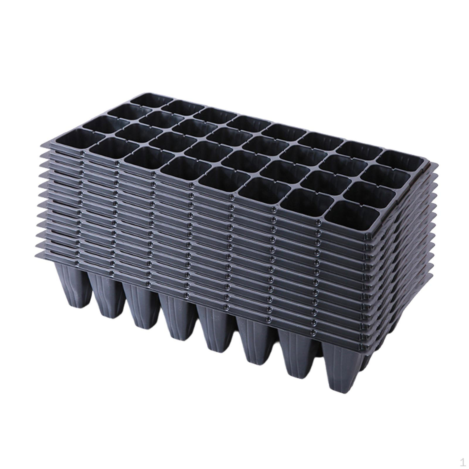 

12 Microgreens Seedling Trays, Multi-Chamber Germination Plant Trays Made of Breathable PP 32 cell