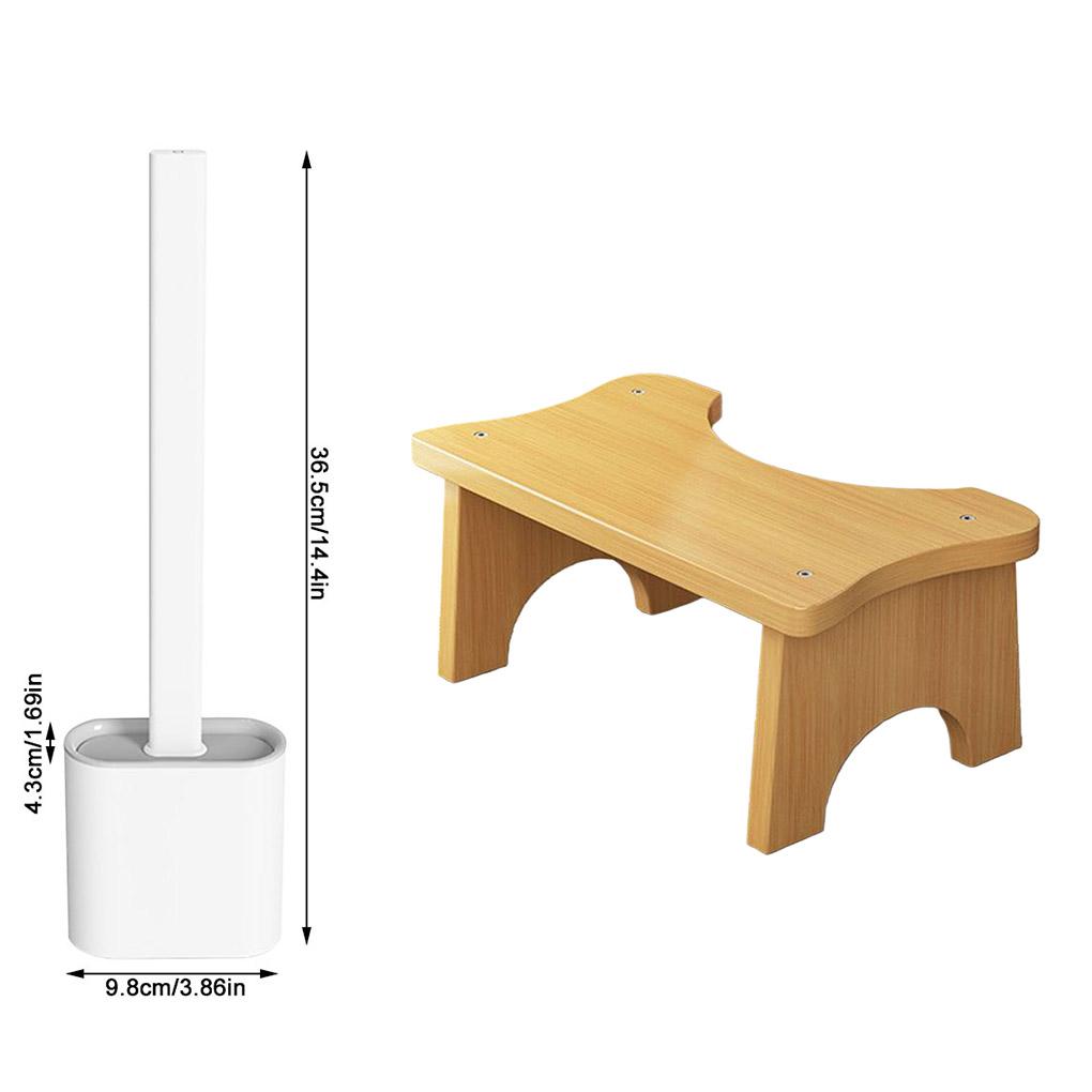 Sgabello da WC in Bambù Spazzolino da WC Sedile Vasino Antiscivolo Poggiapiedi per Bambini Incinte Bagno Anziani Sgabello da Accovacciamento Casa Viaggio Sedile per Cacca Bambino