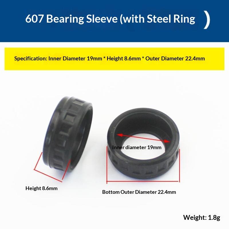 Hot 10Pcs/Pack Bearing Rubber Sleeve 607 608 6000 Angle Grinder Electric Hammer Height 8.6-10.8mm Power Tool Bearing Accessories