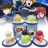 Blue 5pcs Lock Character Cake Toy Model Desktop Decoration Pvc Material Gift